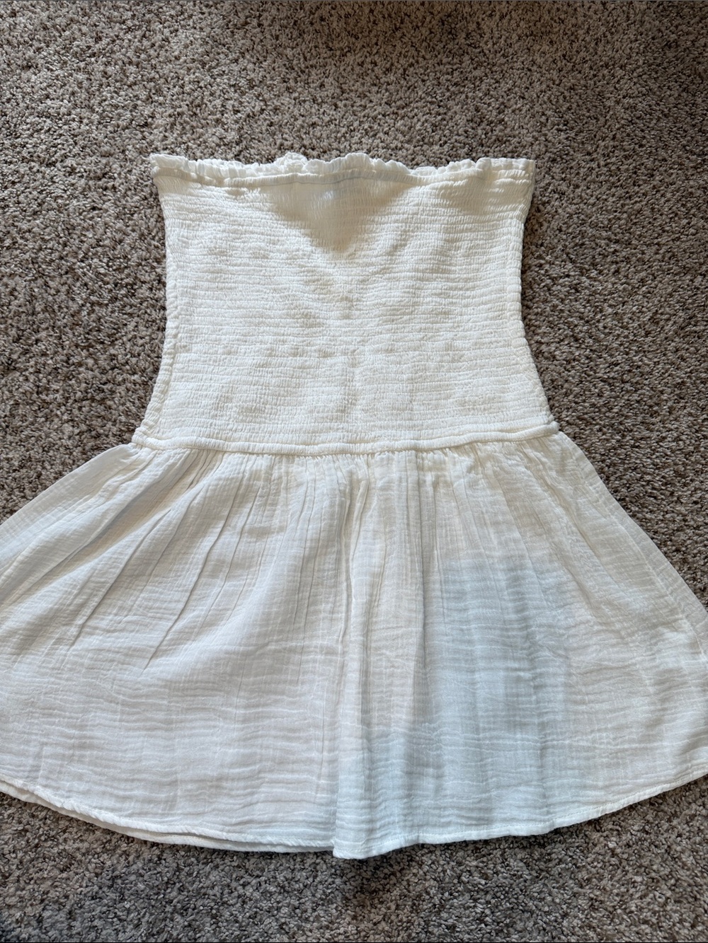 Hollister White Strapless Swim Coverup Dress - Picture 5 of 6